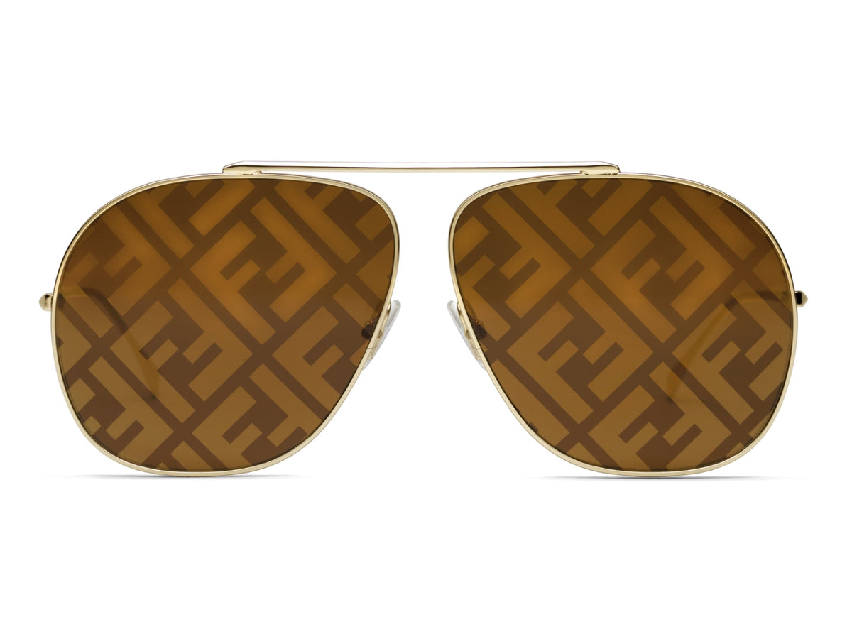 Fendi FF cat-eye gold-tone optical glasses