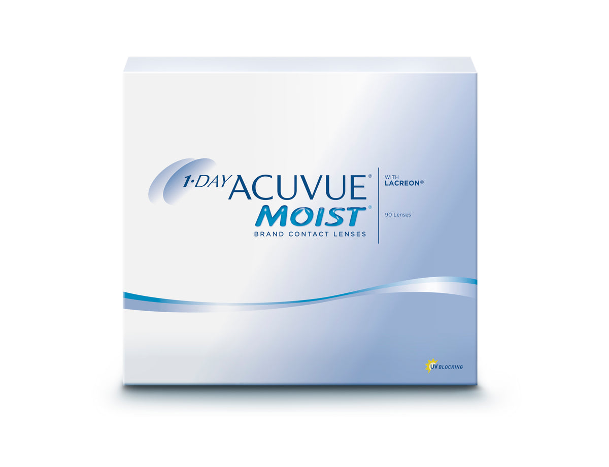 1-Day Acuvue® Moist Contact Lenses Daily Disposable Contact Lenses 90Pk
